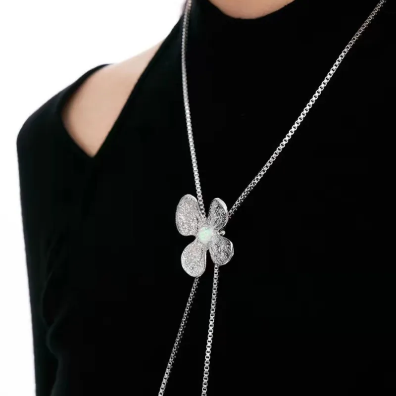 Floating Joy Alloy Necklaces Women's Silver-1