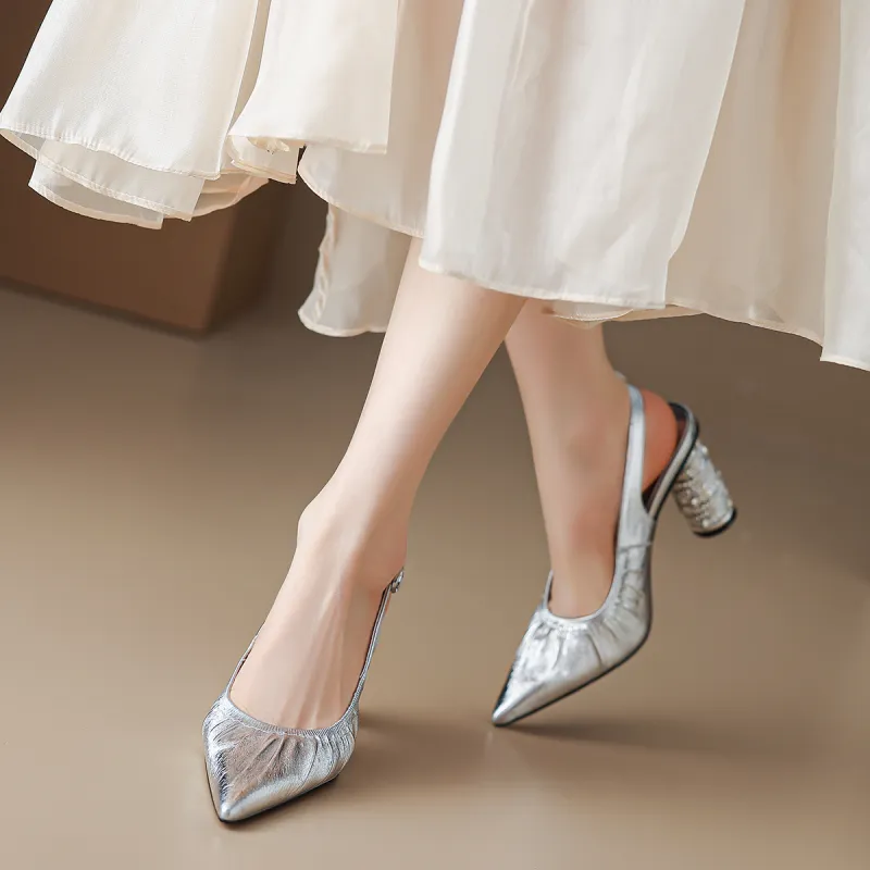 FMM High Heels Women's Gold/Silver-7