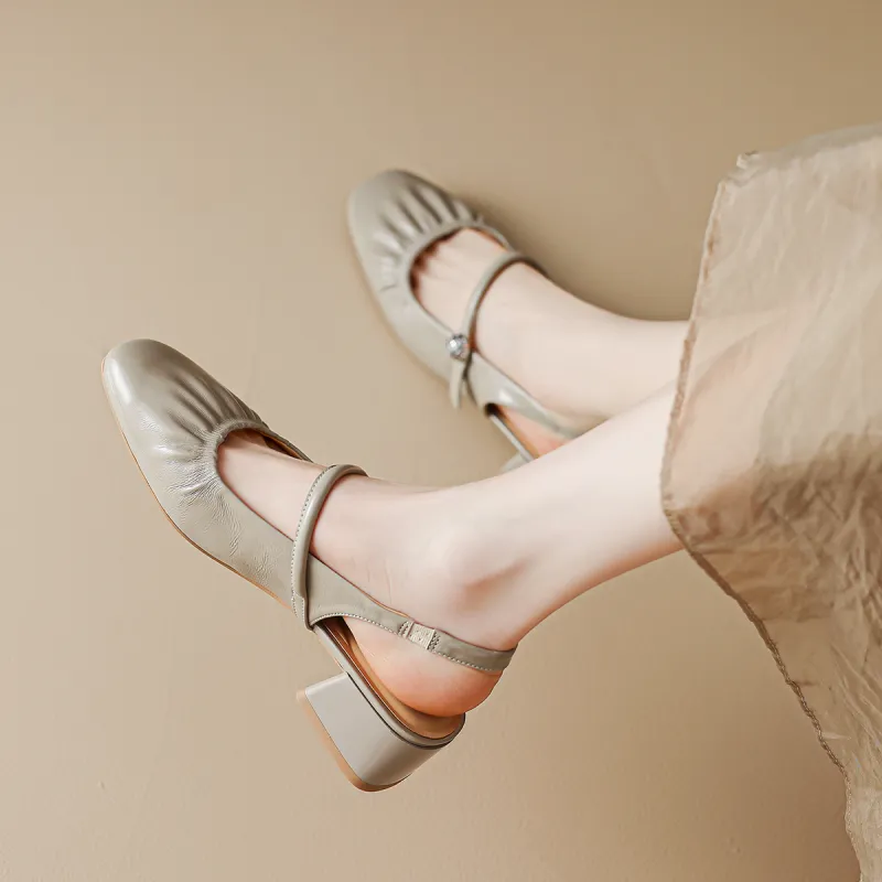 FMM Chunky Heel High Heels Women's-2