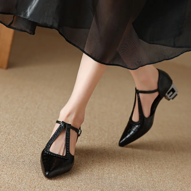 FMM Chunky Heel High Heels Women's-3