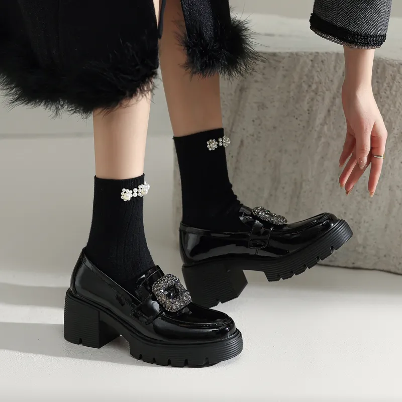 FMM Loafers 6.5cm Women's Black-2