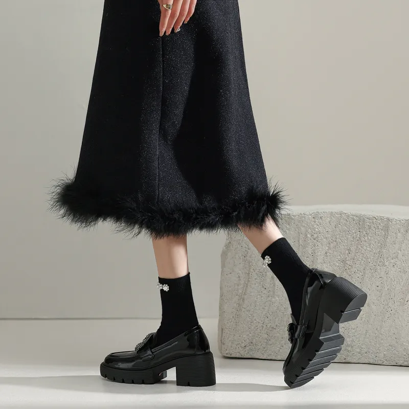 FMM Loafers 6.5cm Women's Black-1