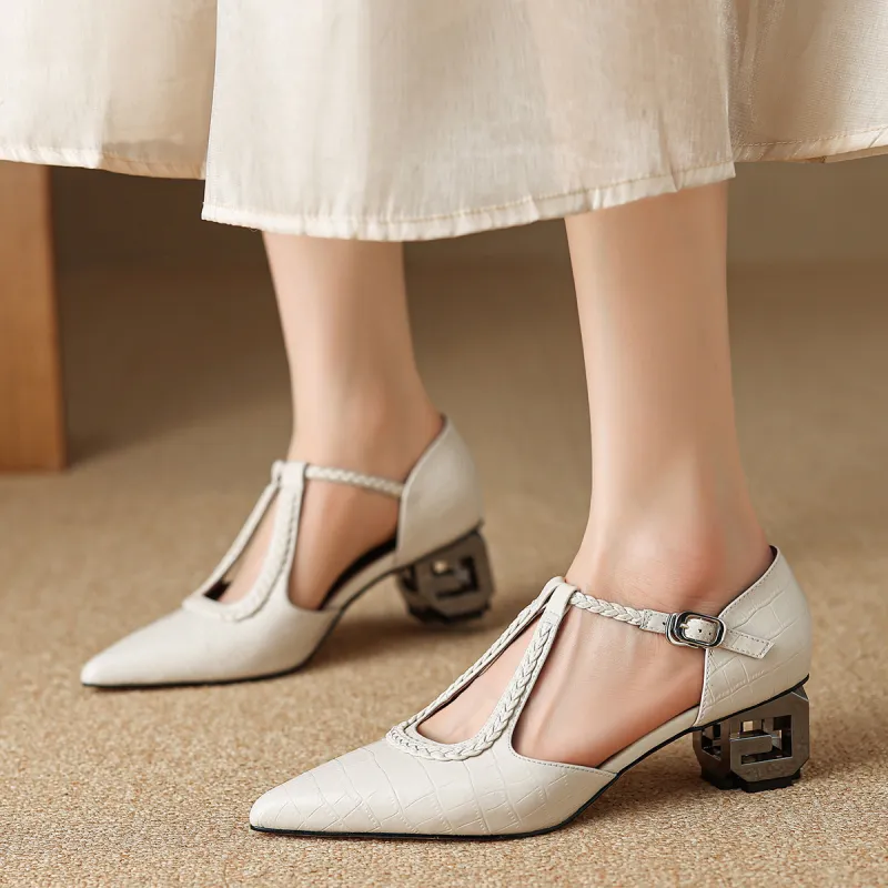 FMM Chunky Heel High Heels Women's-8