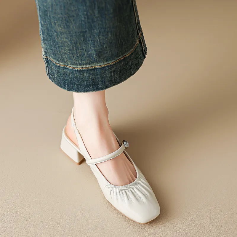 FMM Chunky Heel High Heels Women's-6