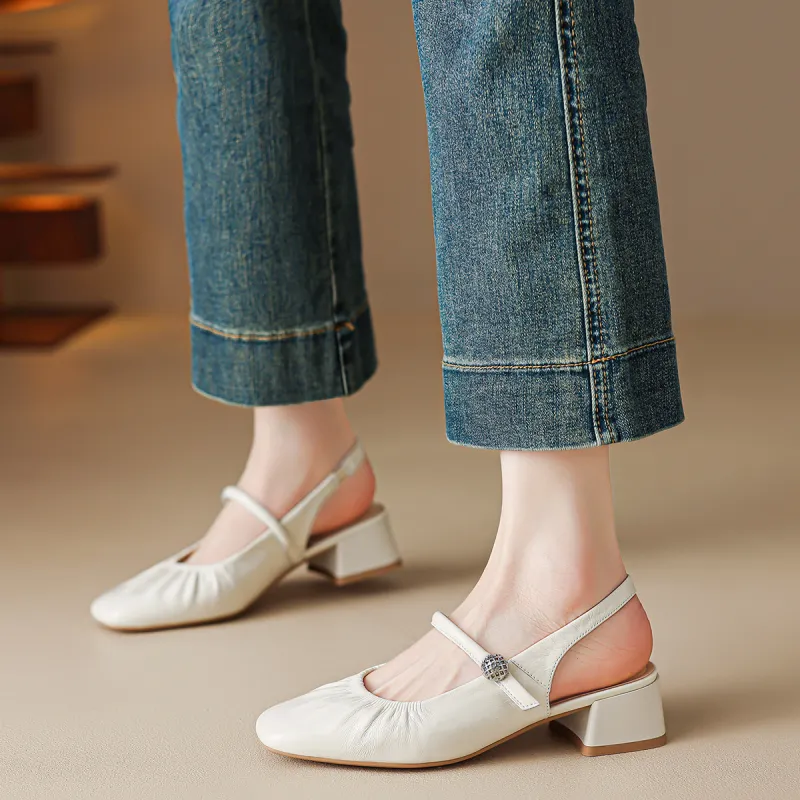 FMM Chunky Heel High Heels Women's-8