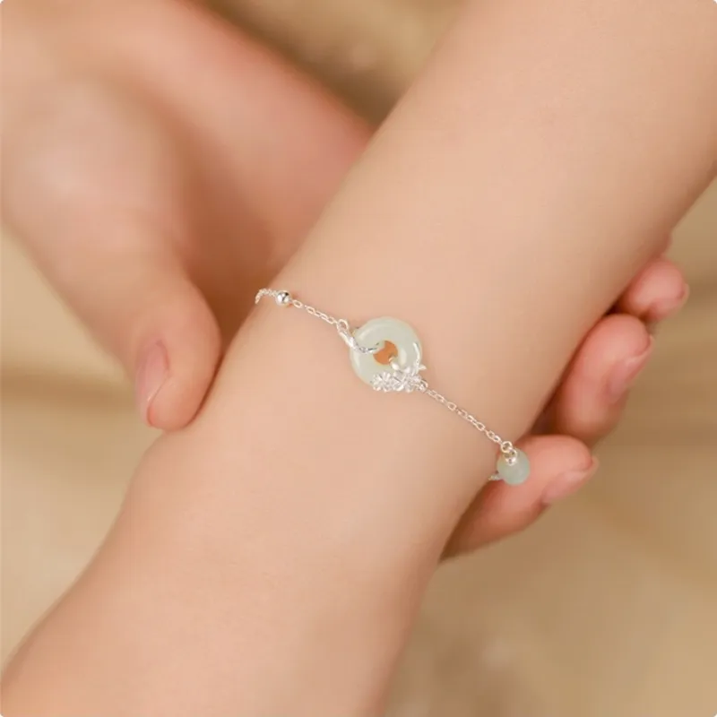 Treasure Club Hetian Jade Bracelets Women's Green Jade-3