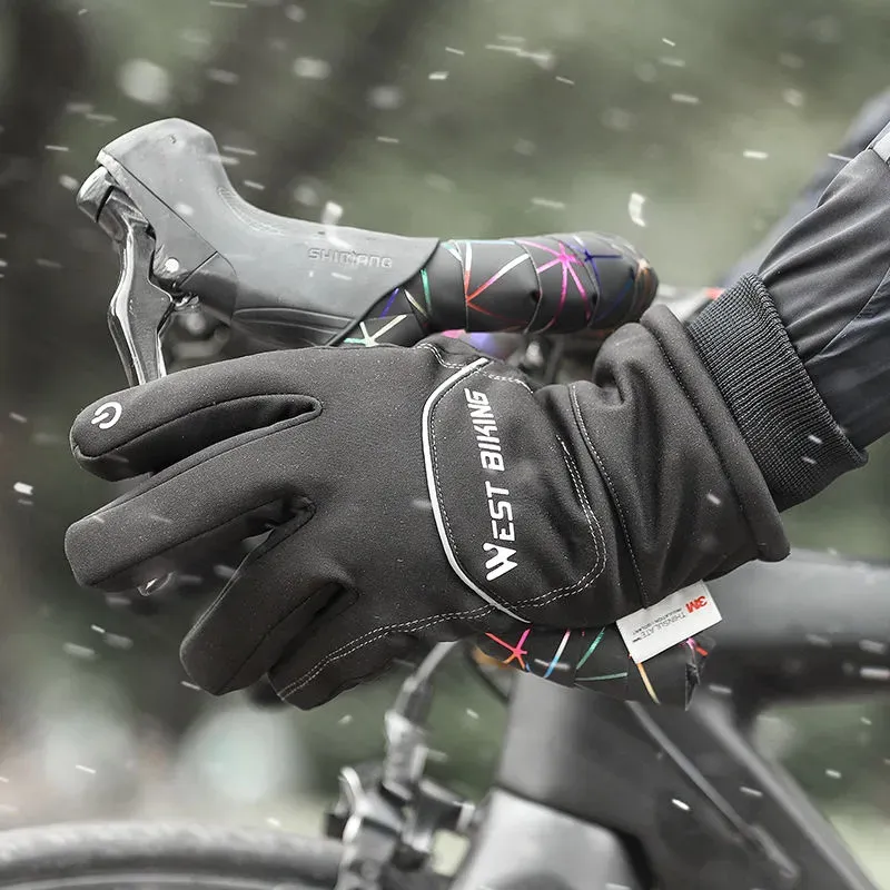 WEST BIKING Riding Equipment Cycling Glove Outdoor Unisex Nylon Swimwear Fabric M/L/XL Black-4