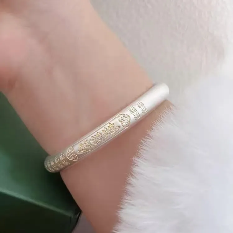 Kim Heng Hee S999 Fine Silver Bangles Unisex-5