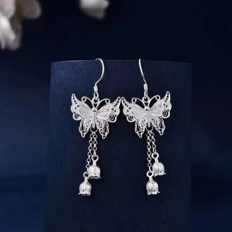Kim Heng Hee S 990 Silver Earrings Women's-1