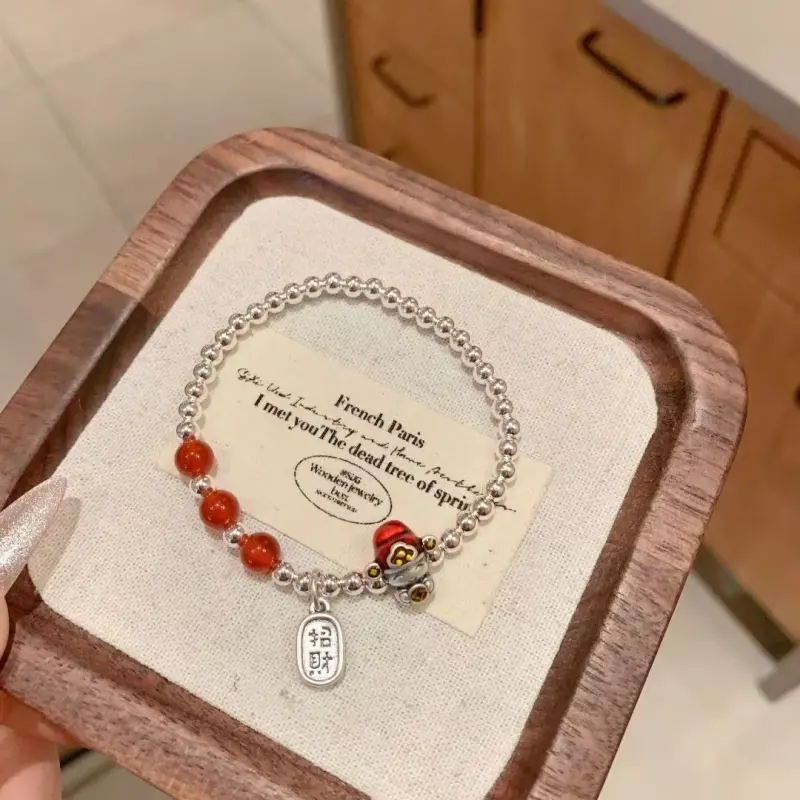 Kim Heng Hee S999 Fine Silver New Chinese Style Zodiac Year Wristband With Zhao Cai Jin Bao Design Unisex-1