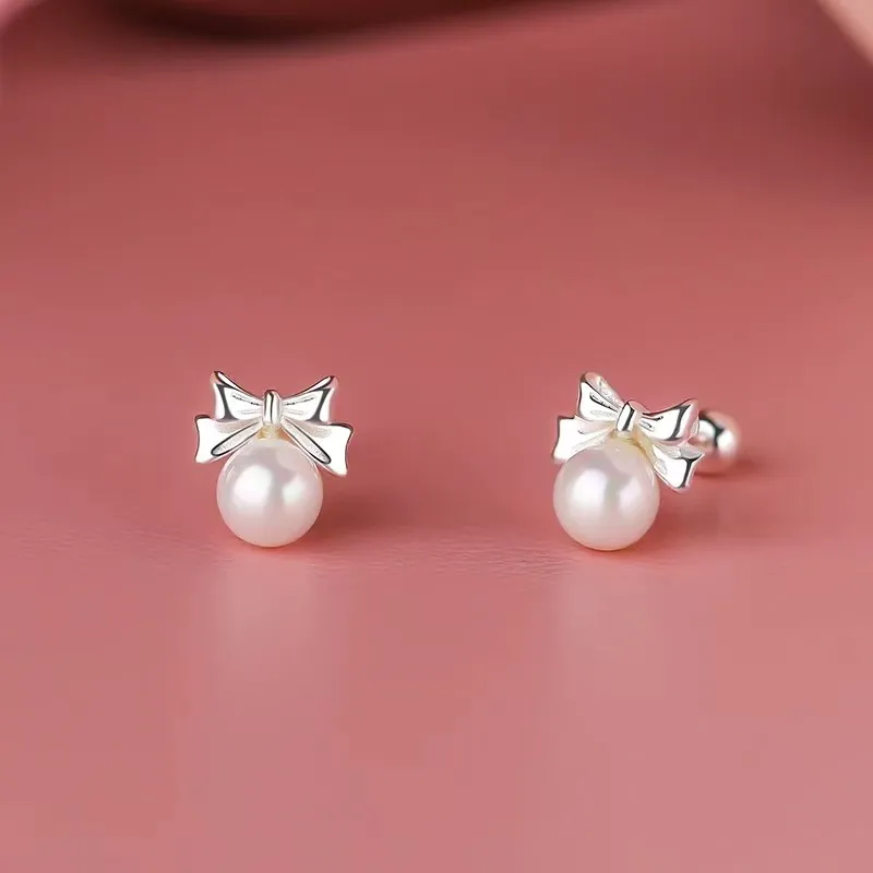 Kim Heng Hee S999 Fine Silver Stud Earrings Women's-1