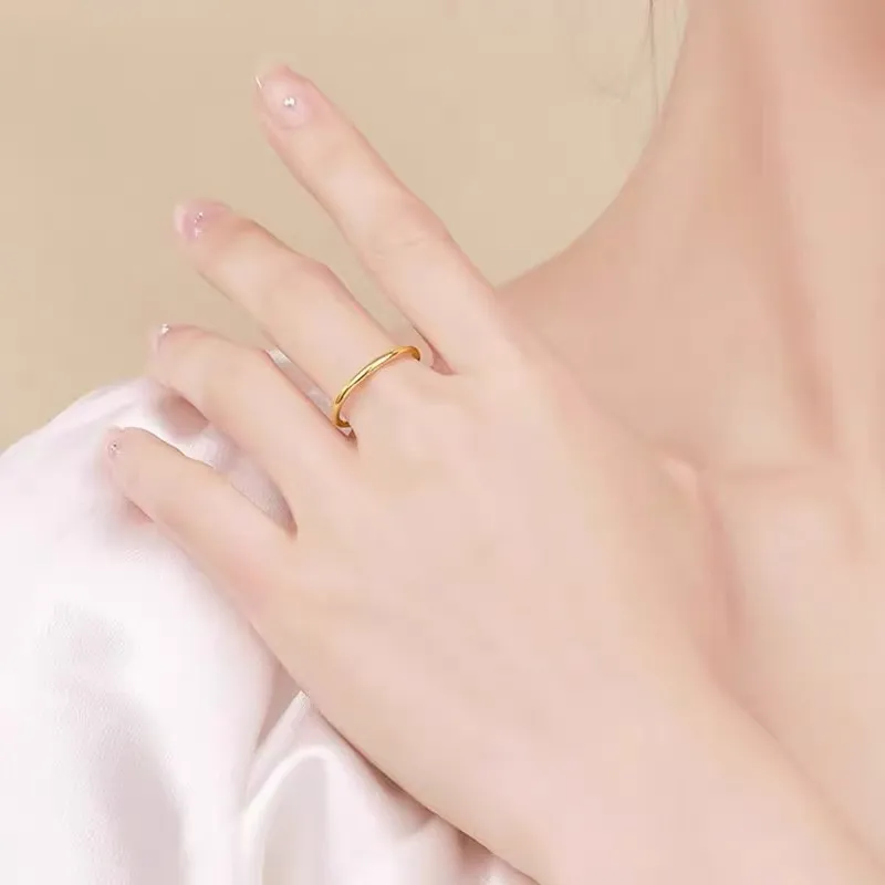 Kim Heng Hee S999 Fine Silver Minimalist Style Advanced Silicone Ring With Active Mouthpiece Ring Unisex-4