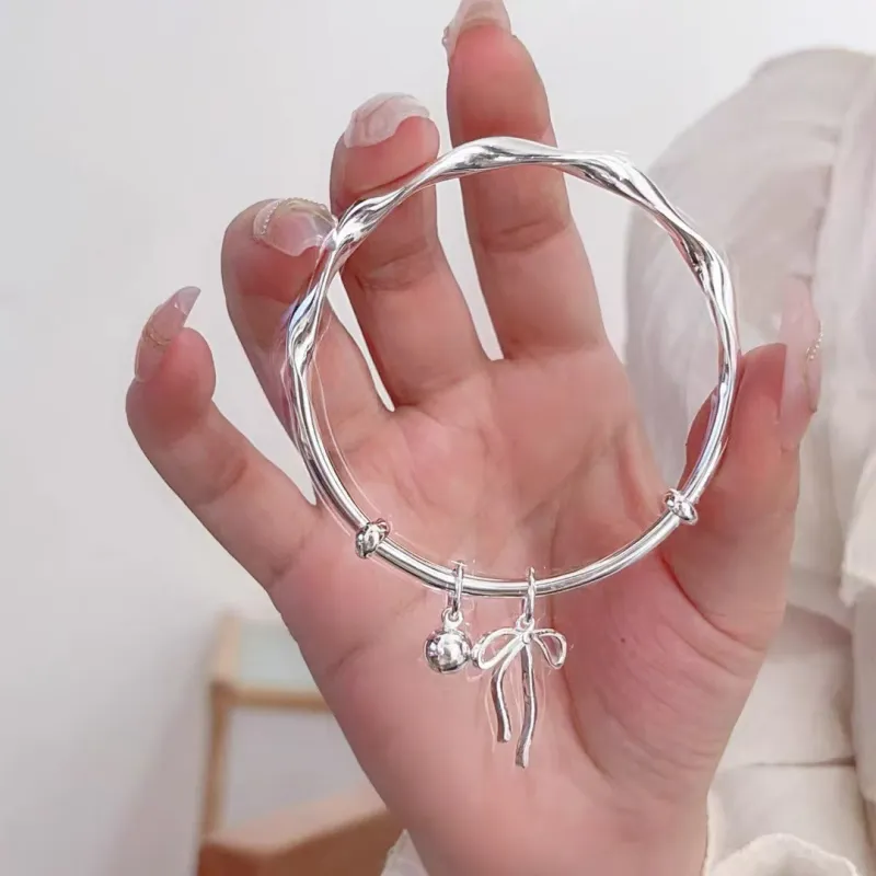 Kim Heng Hee S999 Silver Bangles Women's-2