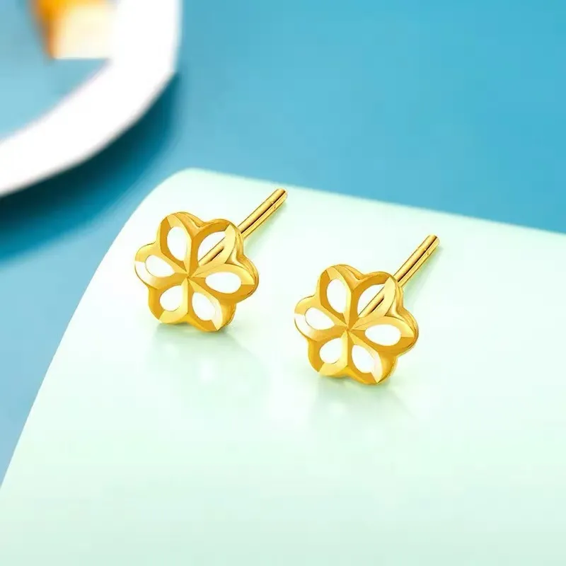 Kim Heng Hee 18K Gold Stud Earrings Women's-2