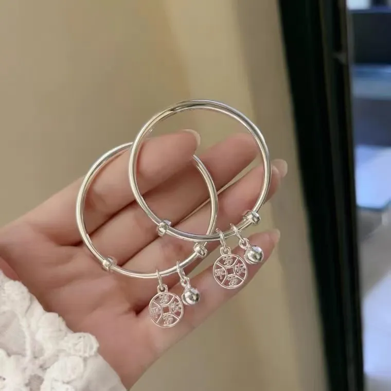 Kim Heng Hee S999 Silver Bangles Kids'-4