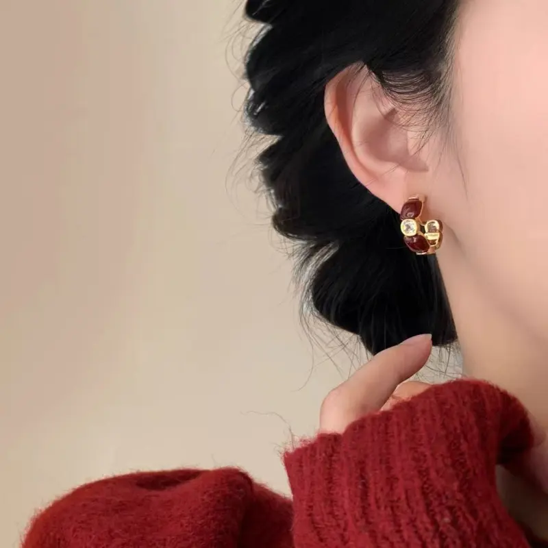 Kim Heng Hee S 990 Silver Earrings Women's-3