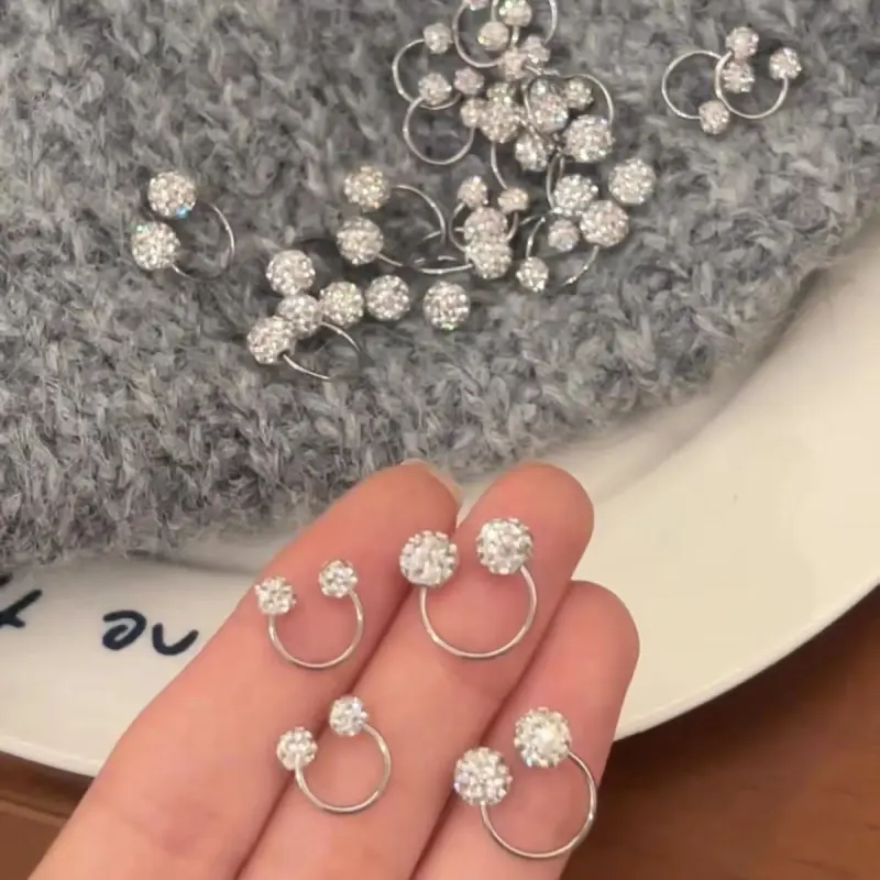 Kim Heng Hee S999 Fine Silver Stud Earrings Women's-4