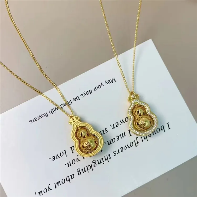 Kim Heng Hee S925 Silver With Zircon Necklaces Women's Gold-3