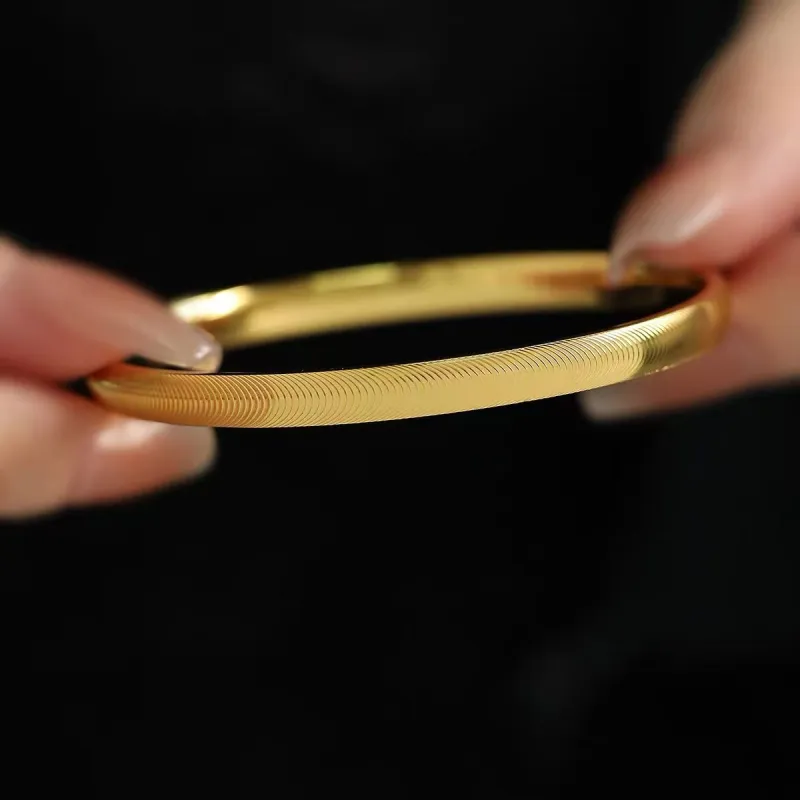 Kim Heng Hee S999 Fine Silver Closed End Bangle Women's-1
