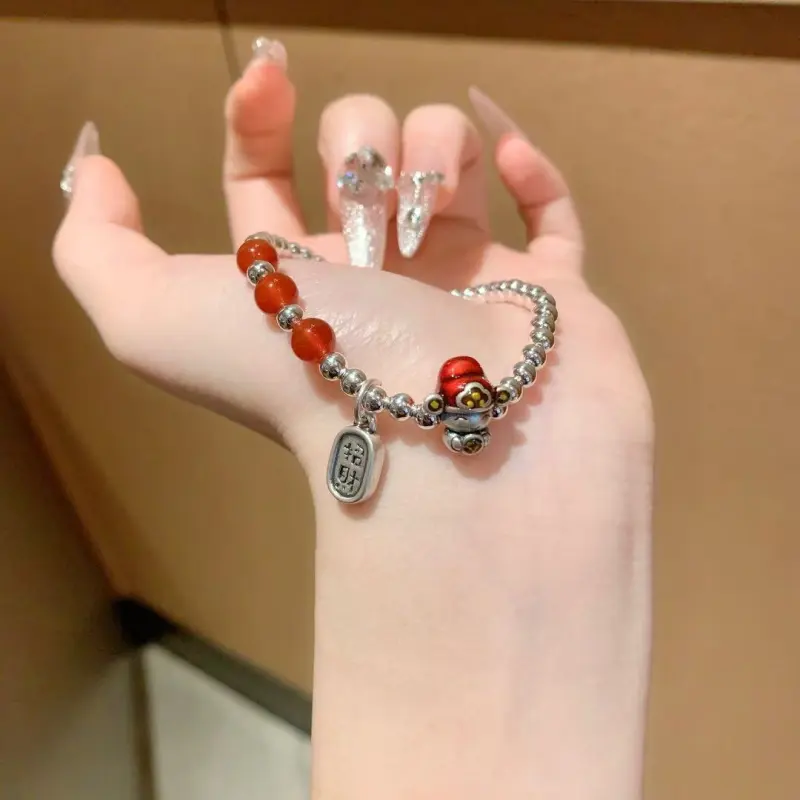 Kim Heng Hee S999 Fine Silver New Chinese Style Zodiac Year Wristband With Zhao Cai Jin Bao Design Unisex-4