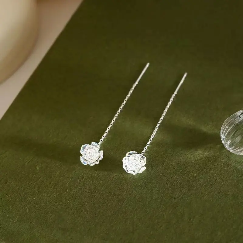 Kim Heng Hee S999 Fine Silver Drop Earrings Women's-1