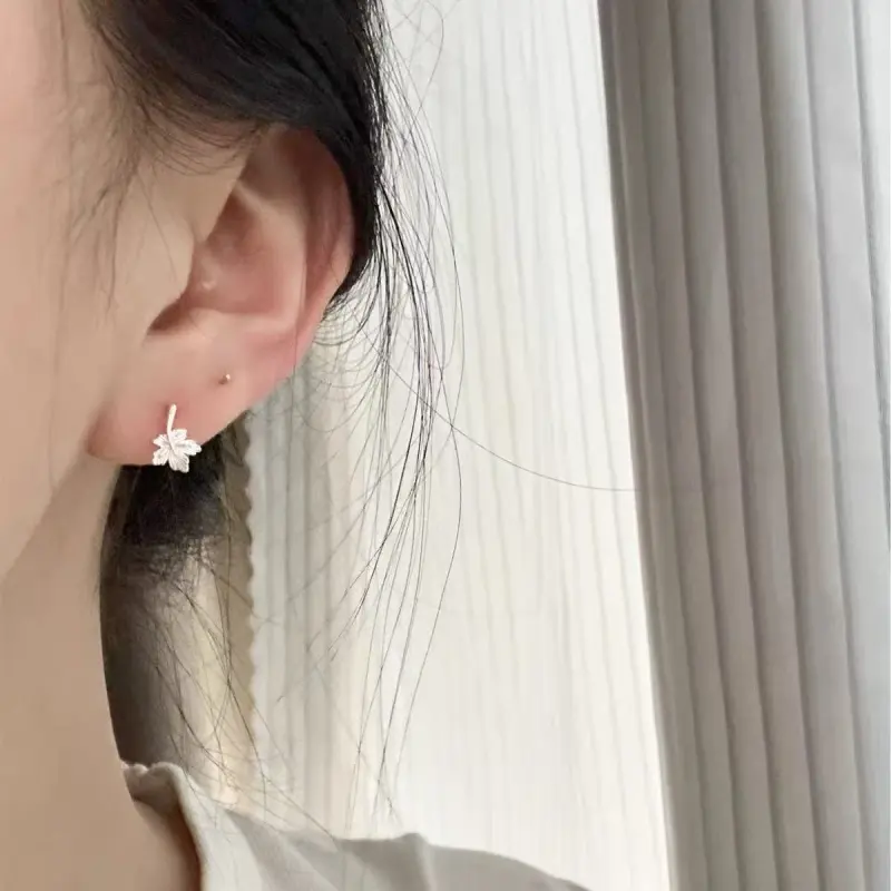 Kim Heng Hee S999 Fine Silver Stud Earrings Women's-5
