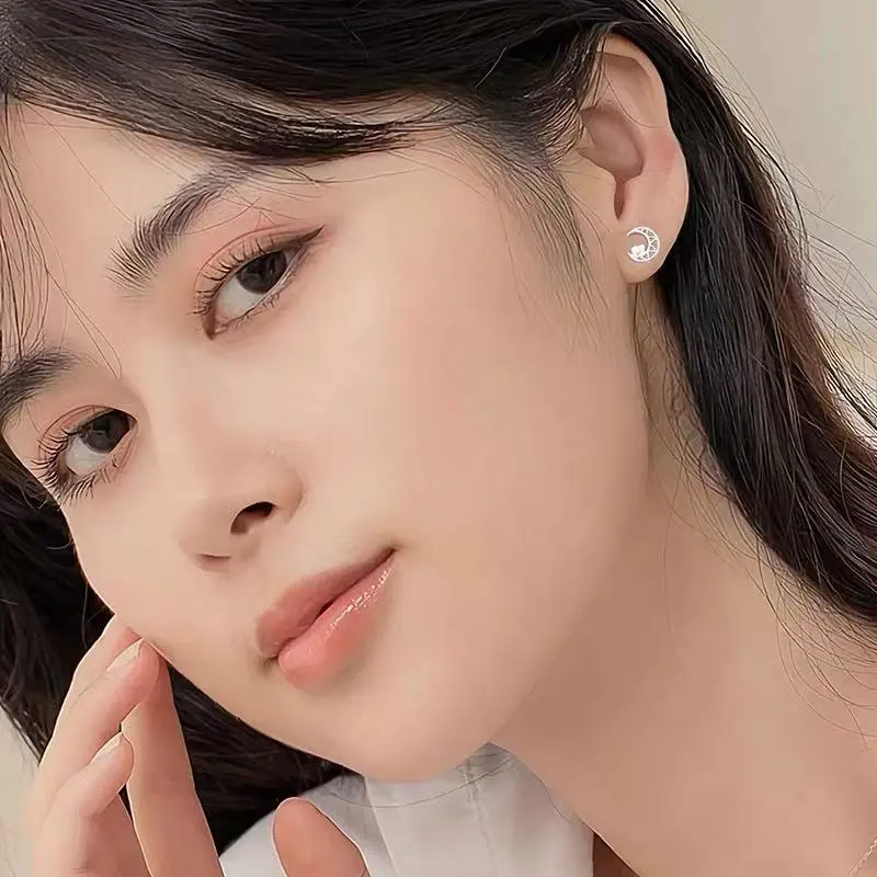 Kim Heng Hee S999 Fine Silver Stud Earrings Women's-4