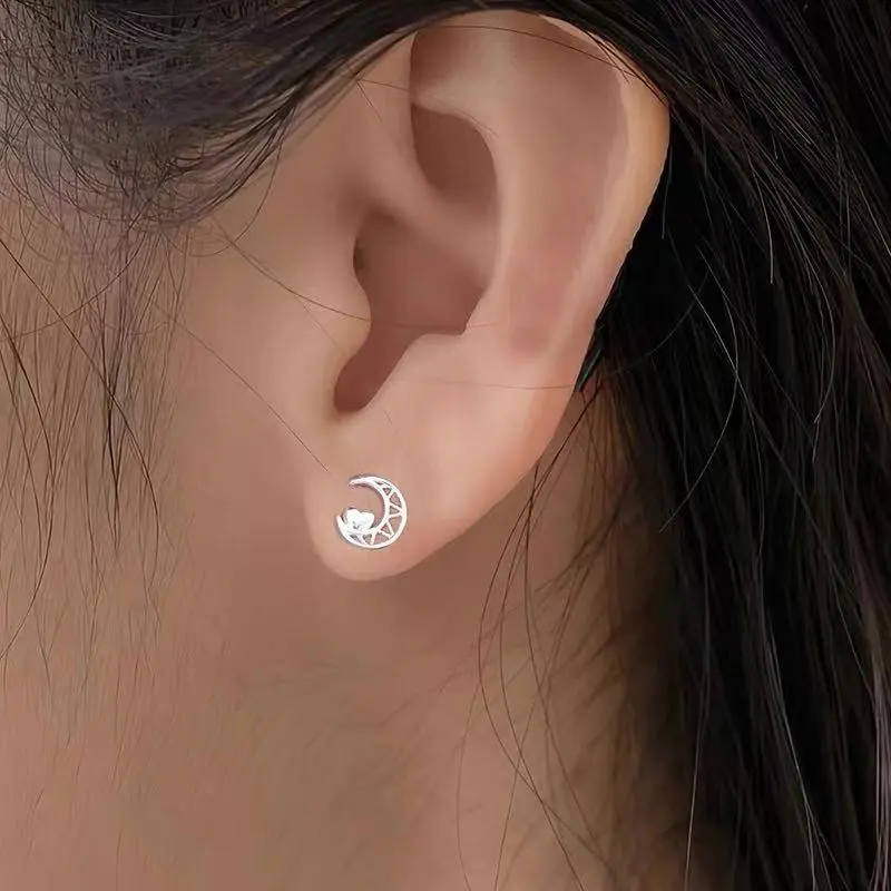 Kim Heng Hee S999 Fine Silver Stud Earrings Women's-3
