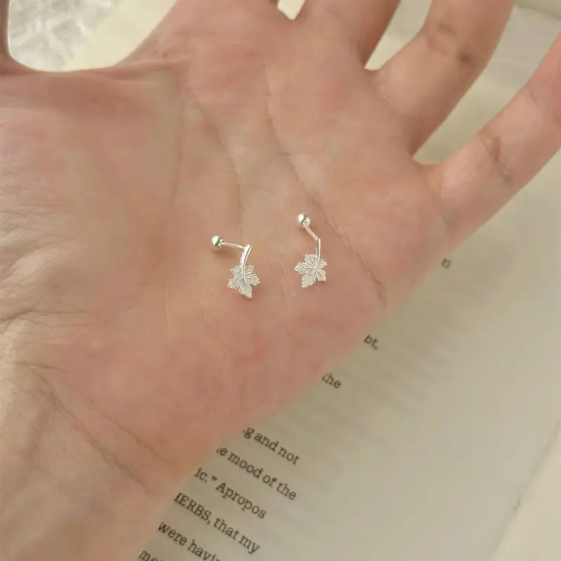 Kim Heng Hee S999 Fine Silver Stud Earrings Women's-3