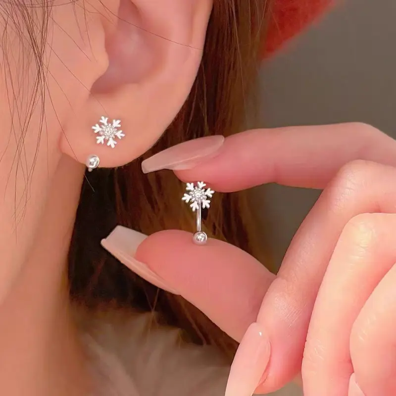 Kim Heng Hee S999 Fine Silver Stud Earrings Women's-3