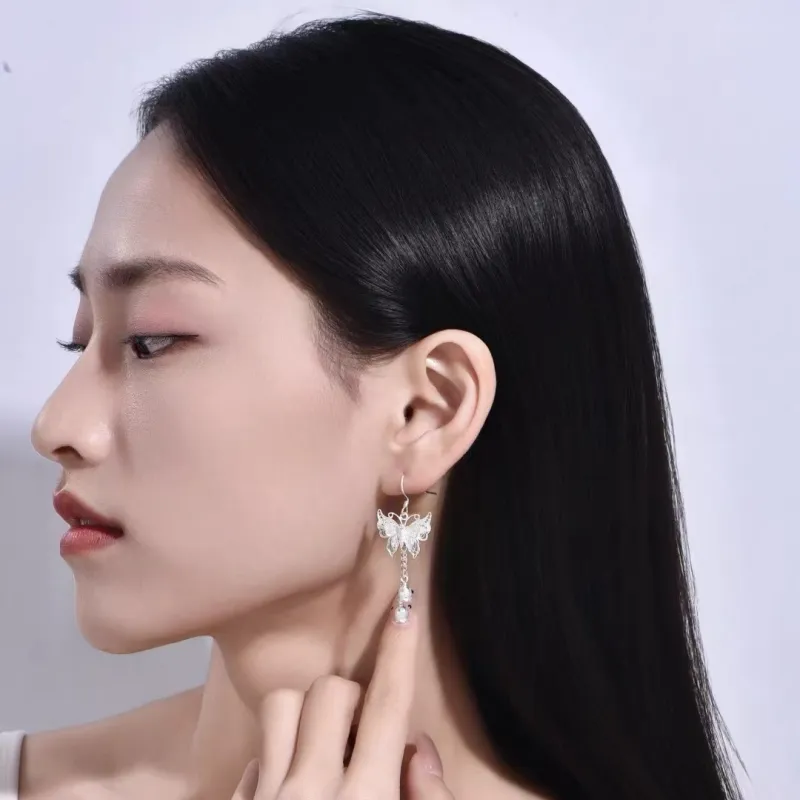 Kim Heng Hee S 990 Silver Earrings Women's-4
