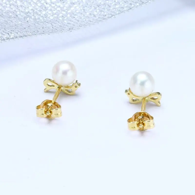 Kim Heng Hee 9K Gold Stud Earrings Women's-1