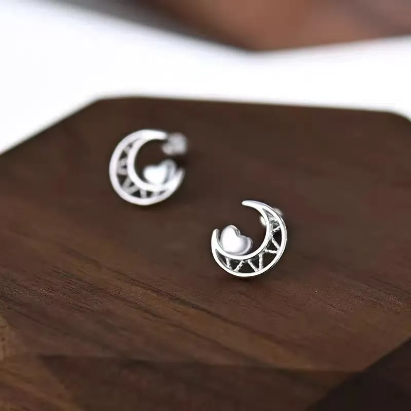 Kim Heng Hee S999 Fine Silver Stud Earrings Women's-2