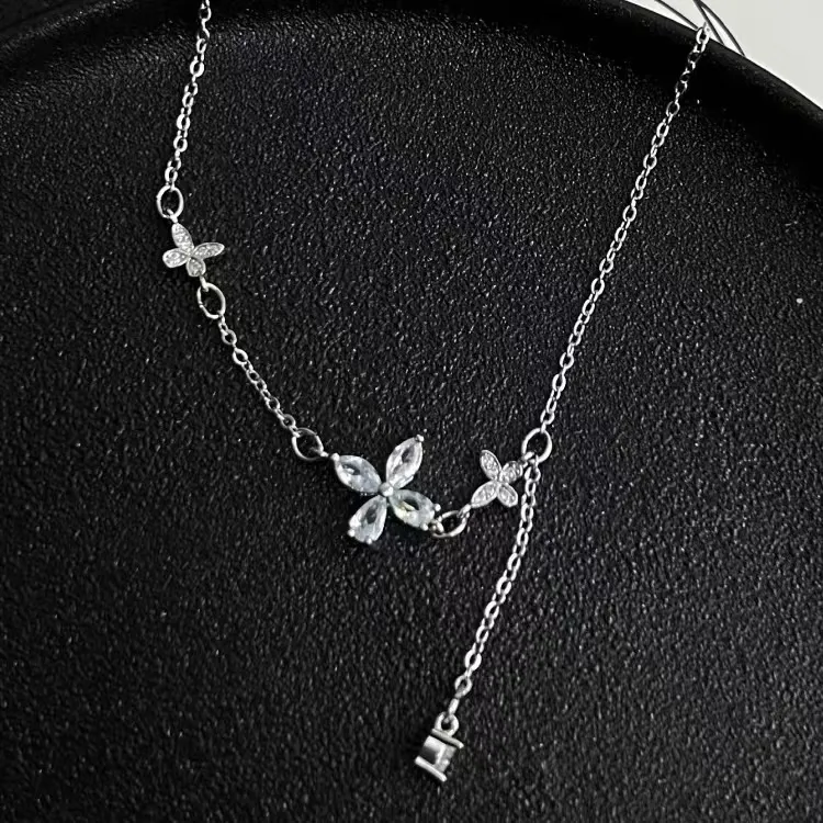 Kim Heng Hee S990 Silver Zircon Necklaces Women's-5
