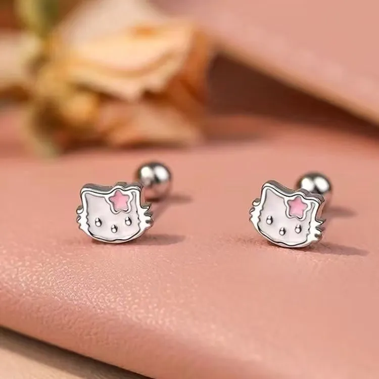 Kim Heng Hee S999 Silver Stud Earrings Women's-1