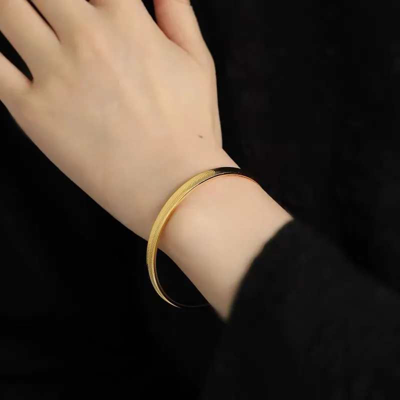 Kim Heng Hee S999 Fine Silver Closed End Bangle Women's-3