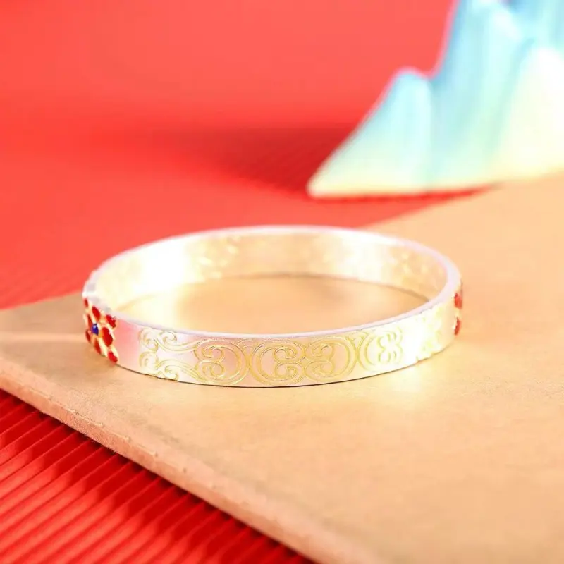 Kim Heng Hee S999 Fine Silver Bangles Women's-3