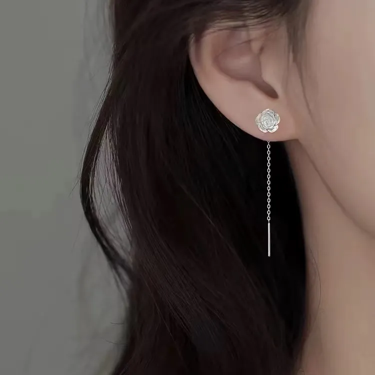 Kim Heng Hee S999 Fine Silver Drop Earrings Women's-3