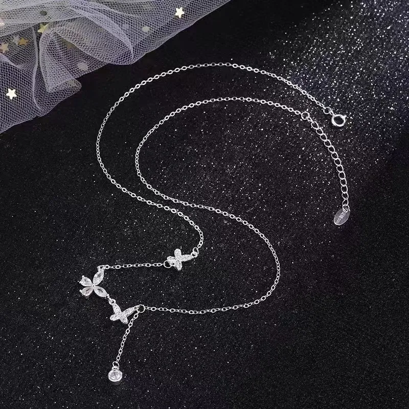 Kim Heng Hee S990 Silver Zircon Necklaces Women's-6