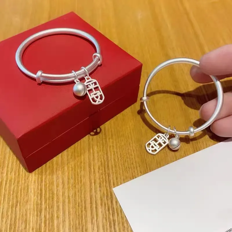 Kim Heng Hee S999 Silver Bangles Kids'-4