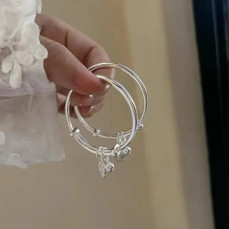 Kim Heng Hee S999 Silver Bangles Kids'-1
