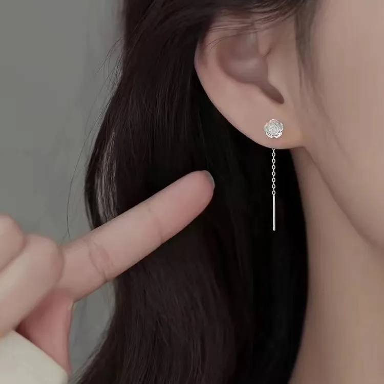 Kim Heng Hee S999 Fine Silver Drop Earrings Women's-4