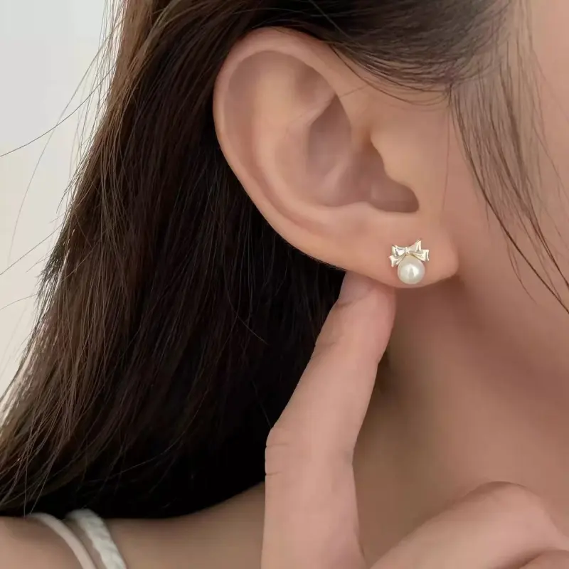 Kim Heng Hee S999 Fine Silver Stud Earrings Women's-4