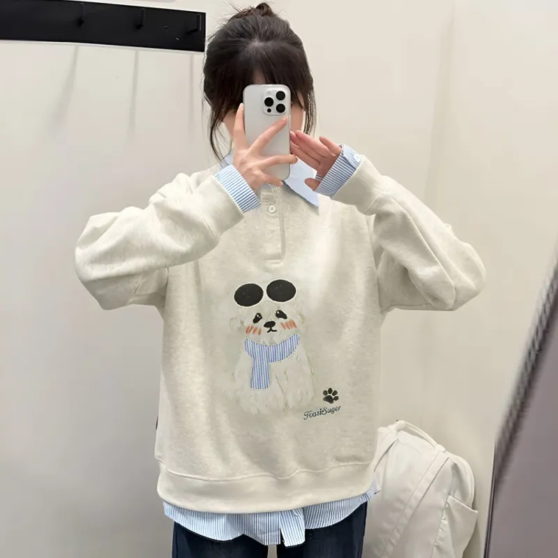 FOASIS Sweatshirt Women's Light Gray-2