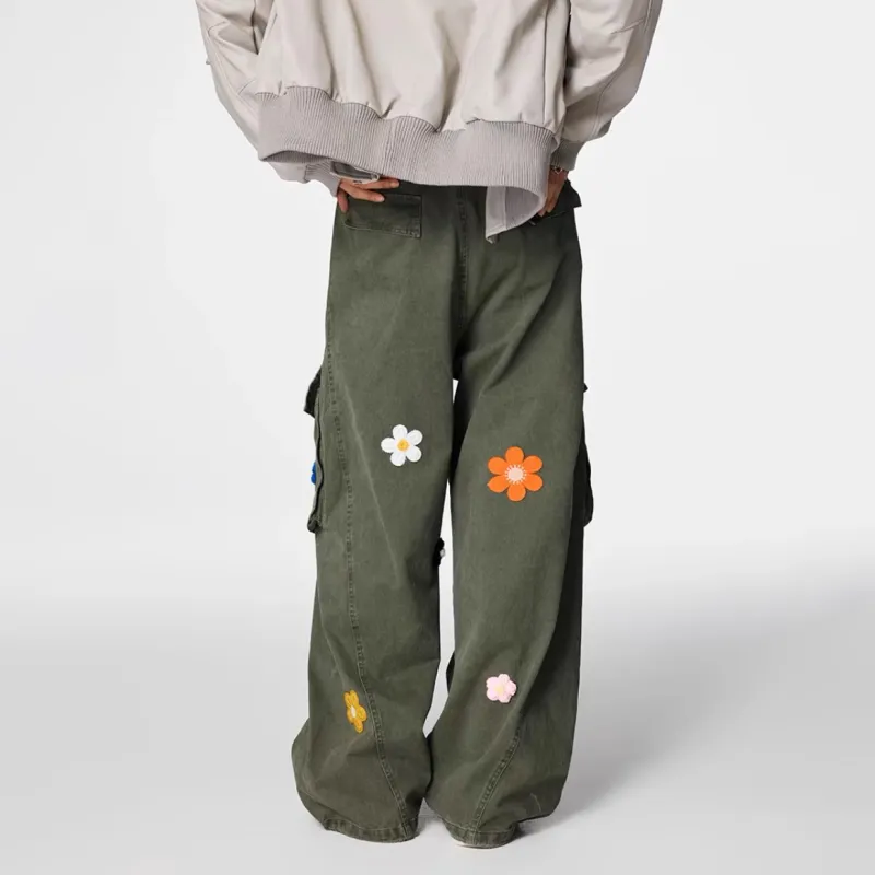 FOASIS Cargo Pants Unisex Green-4