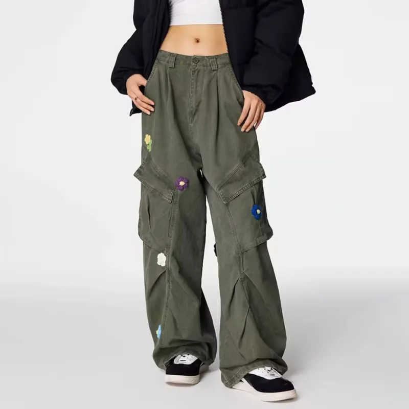 FOASIS Cargo Pants Unisex Green-5