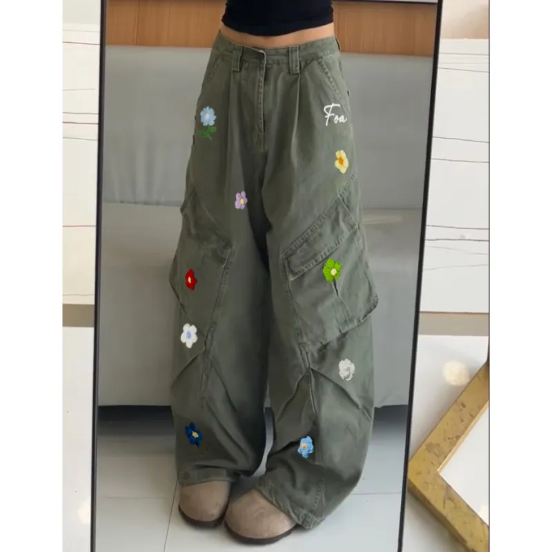 FOASIS Cargo Pants Unisex Green-2