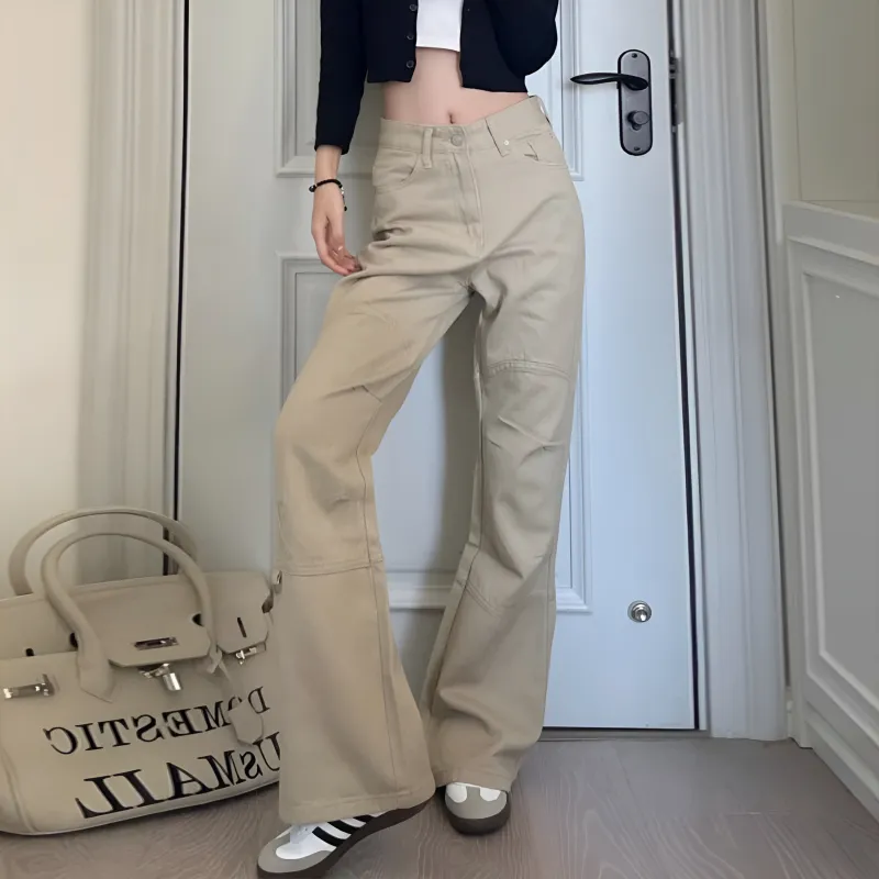 FOASIS Casual Pants Women's Khaki-3