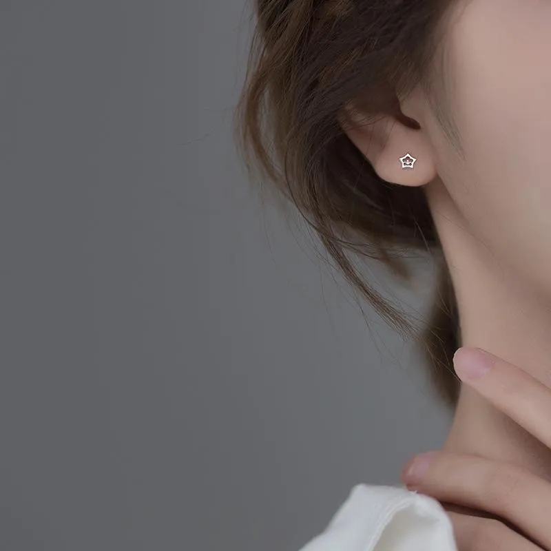 A CONG Studio S999 Fine Silver Stud Earrings Women's-1