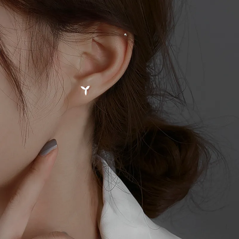 A CONG Studio S925 Silver Stud Earrings Women's-2